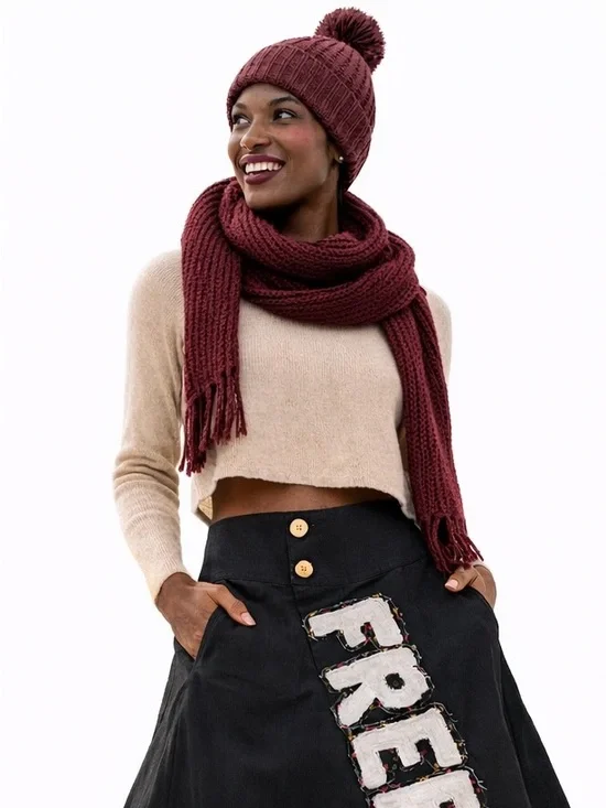 FREEDOM Patch A-Line Organic Cotton Boho Statement Midi Skirt Artisan Bottom S/M - Picture 5 of 11